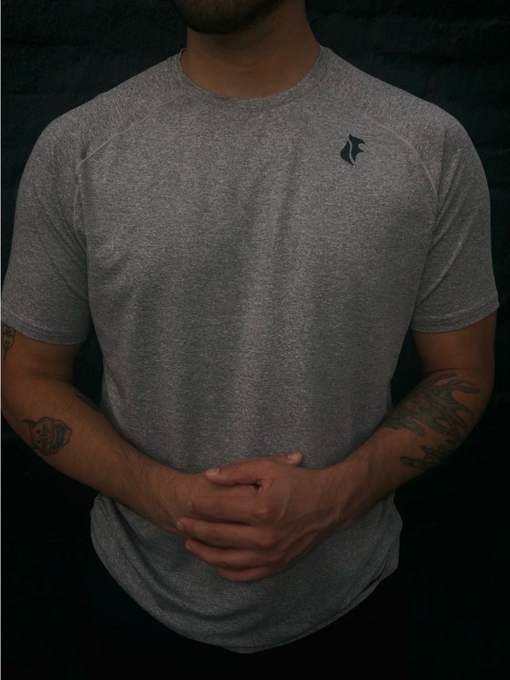 Men's Gray Performance Crew Neck T-Shirt